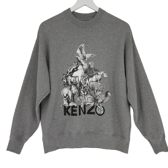 Kenzo Gray Animal Pyramid Graphic Sweatshirt - Picture 2 of 10